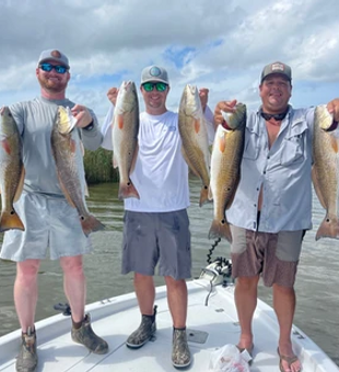 Redfish fishing buddies in South Louisiana